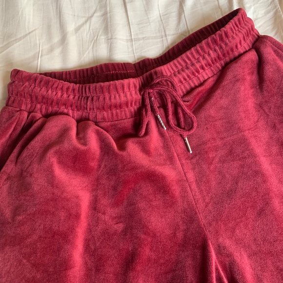 Velvet burgundy loungewear set - Picture 3 of 6